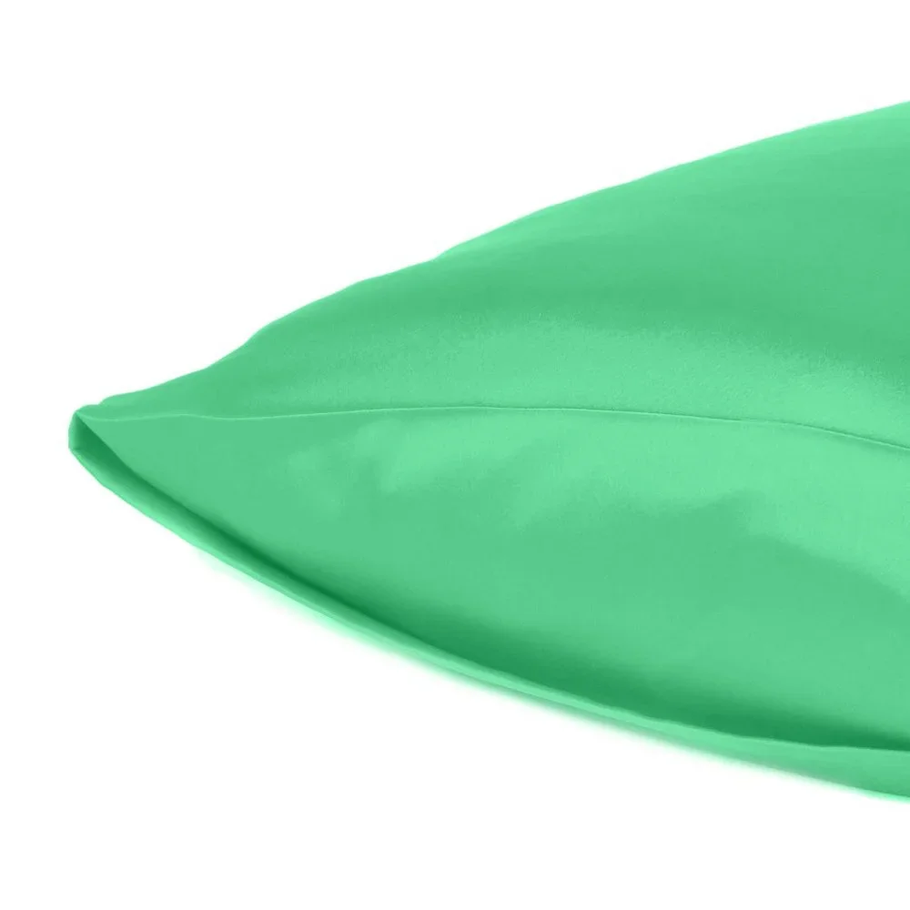 Oussum Decorative Luxury Standard Bedding Satin Silky Pillow Cases Set of 2